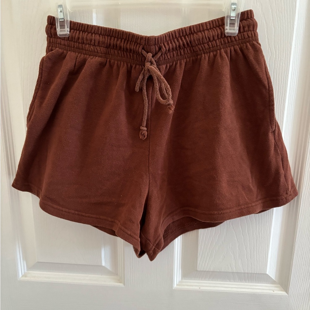 Aeropostale Women's Rust Brown Drawstring Athletic Shorts